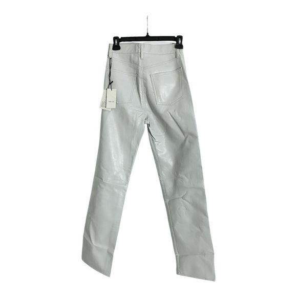Agolde Recycled Leather Pant 90’s Pinched Waist in Wisp Gray Size 24 - Picture 7 of 11